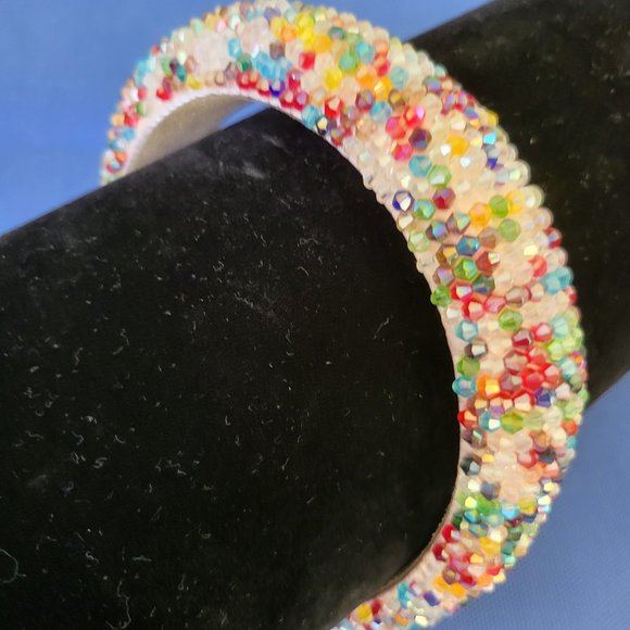 Multi color beaded headband - Picture 3 of 4